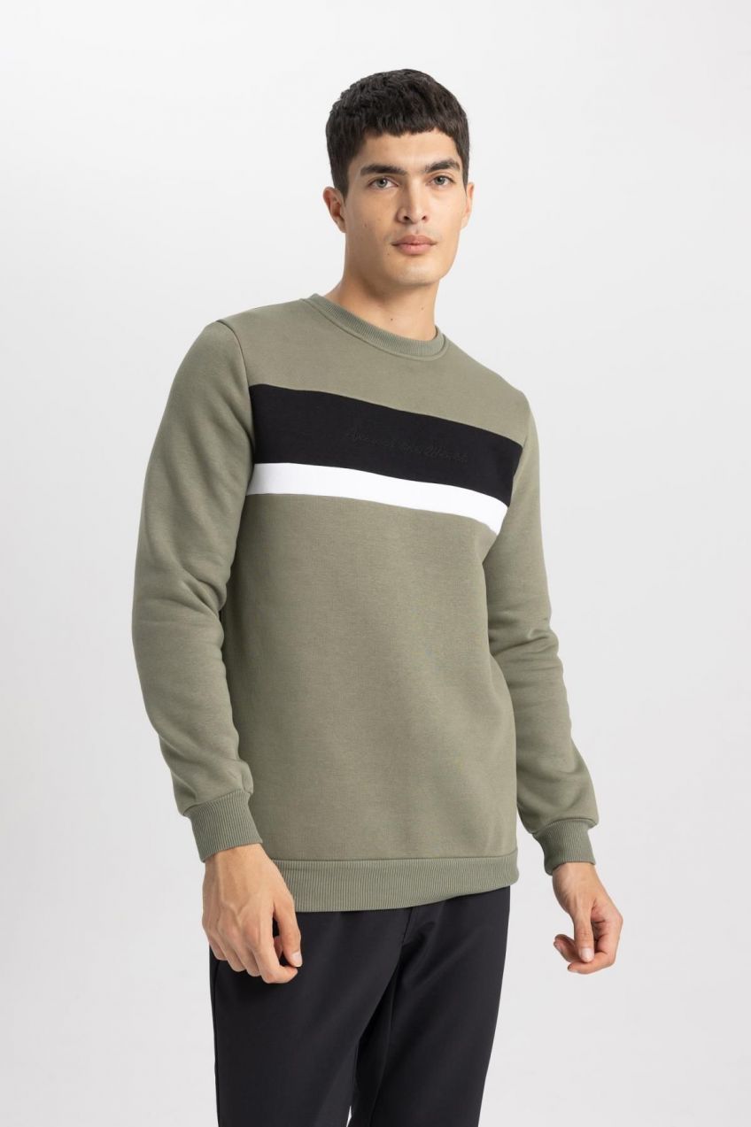 DEFACTO Regular Fit Crew Neck Sweatshirt