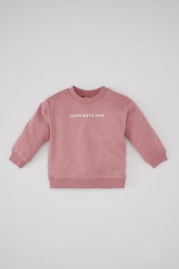 DEFACTO Baby Girl Crew Neck Printed Sweatshirt
