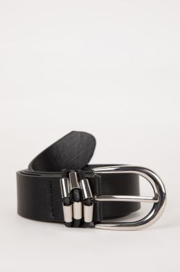 DEFACTO Women's Faux Leather Classic Belt