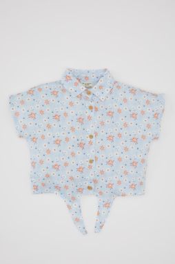 DEFACTO Baby Girl Patterned Short Sleeve Shirt
