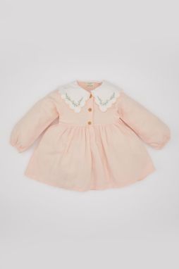DEFACTO Baby Girl Long Sleeve Twill Dress