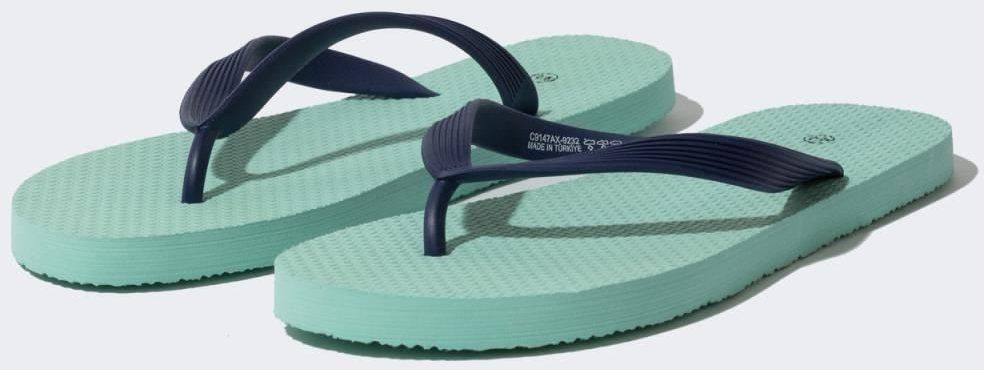 DEFACTO Men's Flat Sole Faux Leather Flip Flops
