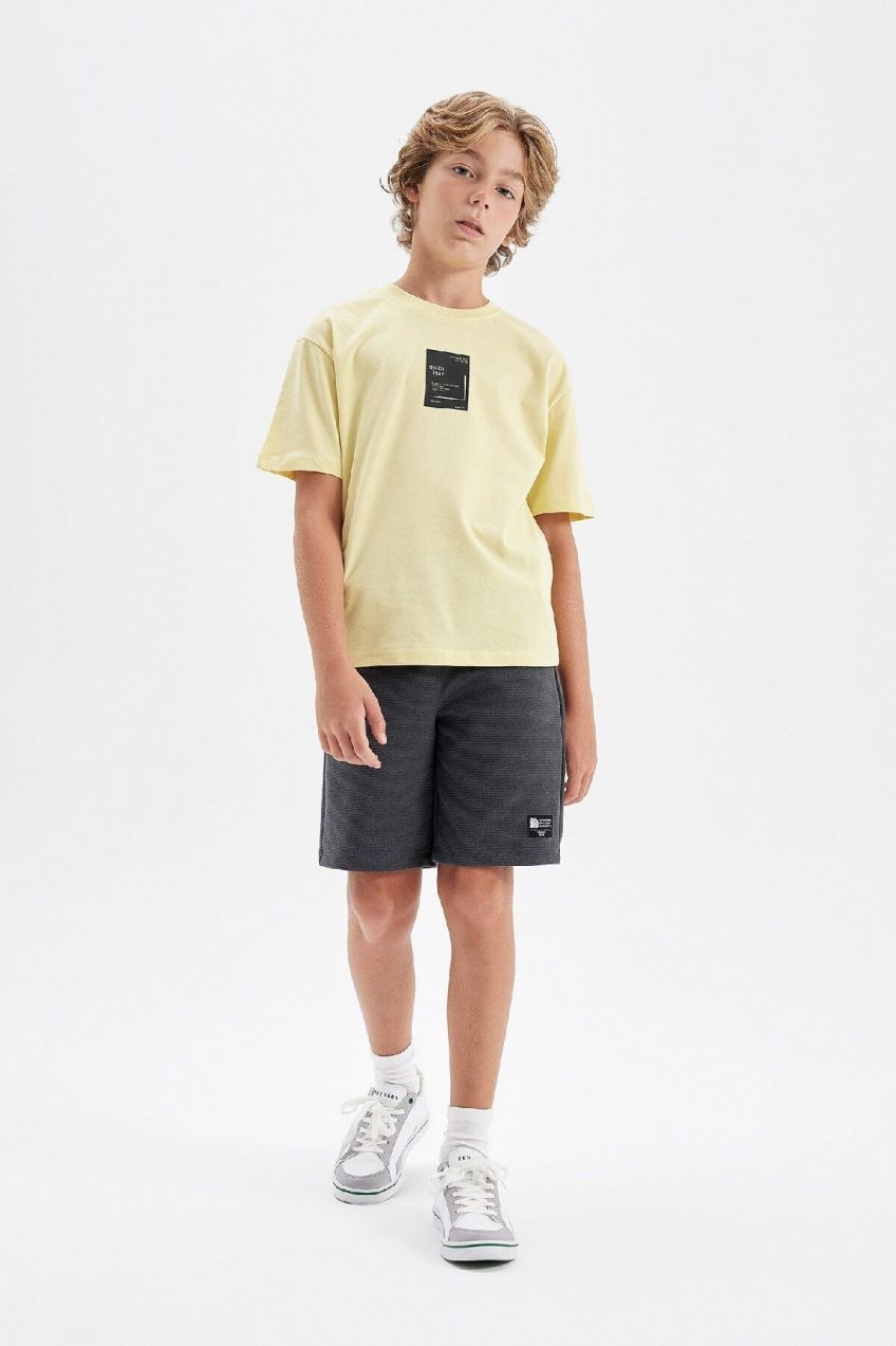 DEFACTO Boy's Woven Labeled Shorts