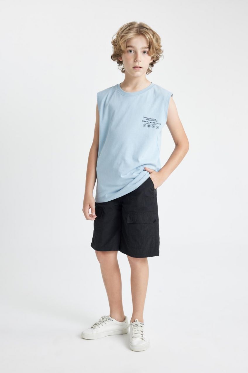 DEFACTO Boys Cargo Fit Parachute Shorts
