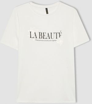 DEFACTO Regular Fit Crew Neck Printed Short Sleeve T-Shirt