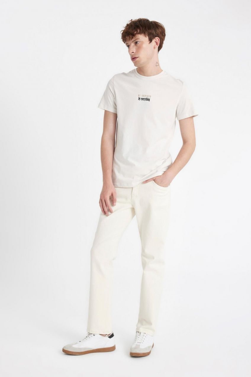 DEFACTO Sergio Regular Fit Normal Mold Normal Waist Pipe Leg Jean Trousers