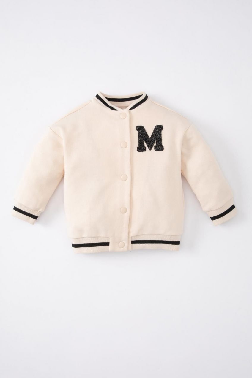 DEFACTO Baby Girl College Collar Bomber Cardigan