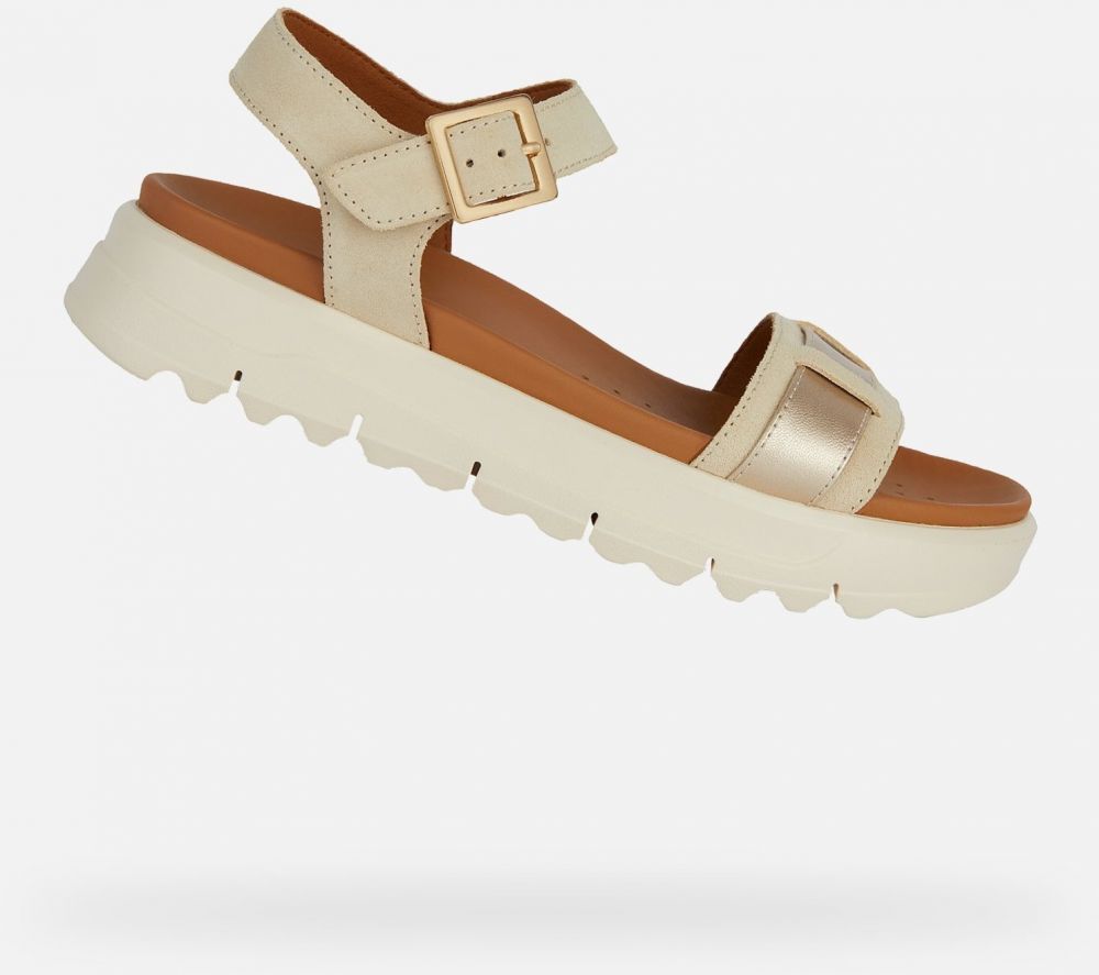 GEOX Gold-cream women's sandals Xand 2.1s - Women's