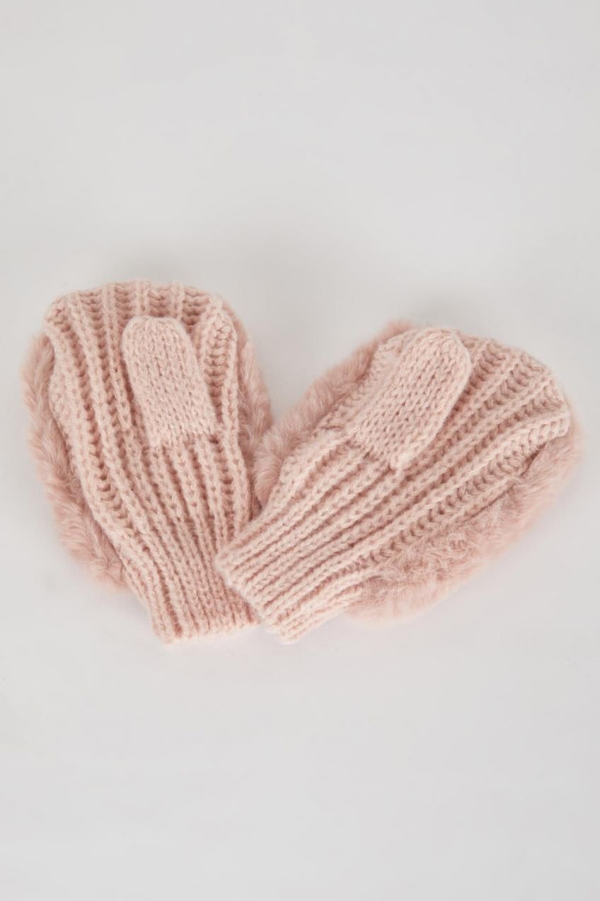 DEFACTO Girl's Faux Für Detailed Gloves