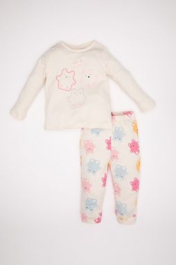 DEFACTO Baby Girl Printed Long Sleeve Pajama Set