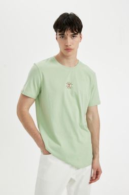 DEFACTO Slim Fit Crew Neck Printed Short Sleeve T-Shirt