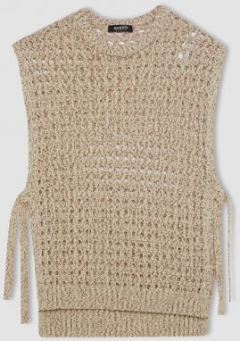 DEFACTO Crew Neck Openwork Vest