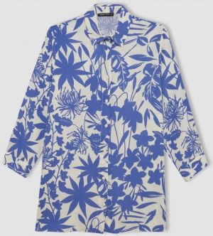 DEFACTO Loose Fit Patterned Long Sleeve Shirt