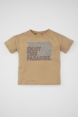 DEFACTO Baby Boy Crew Neck Printed Short Sleeve T-Shirt