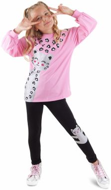 Denokids Leo Girl Child Tights T-Shirt Set