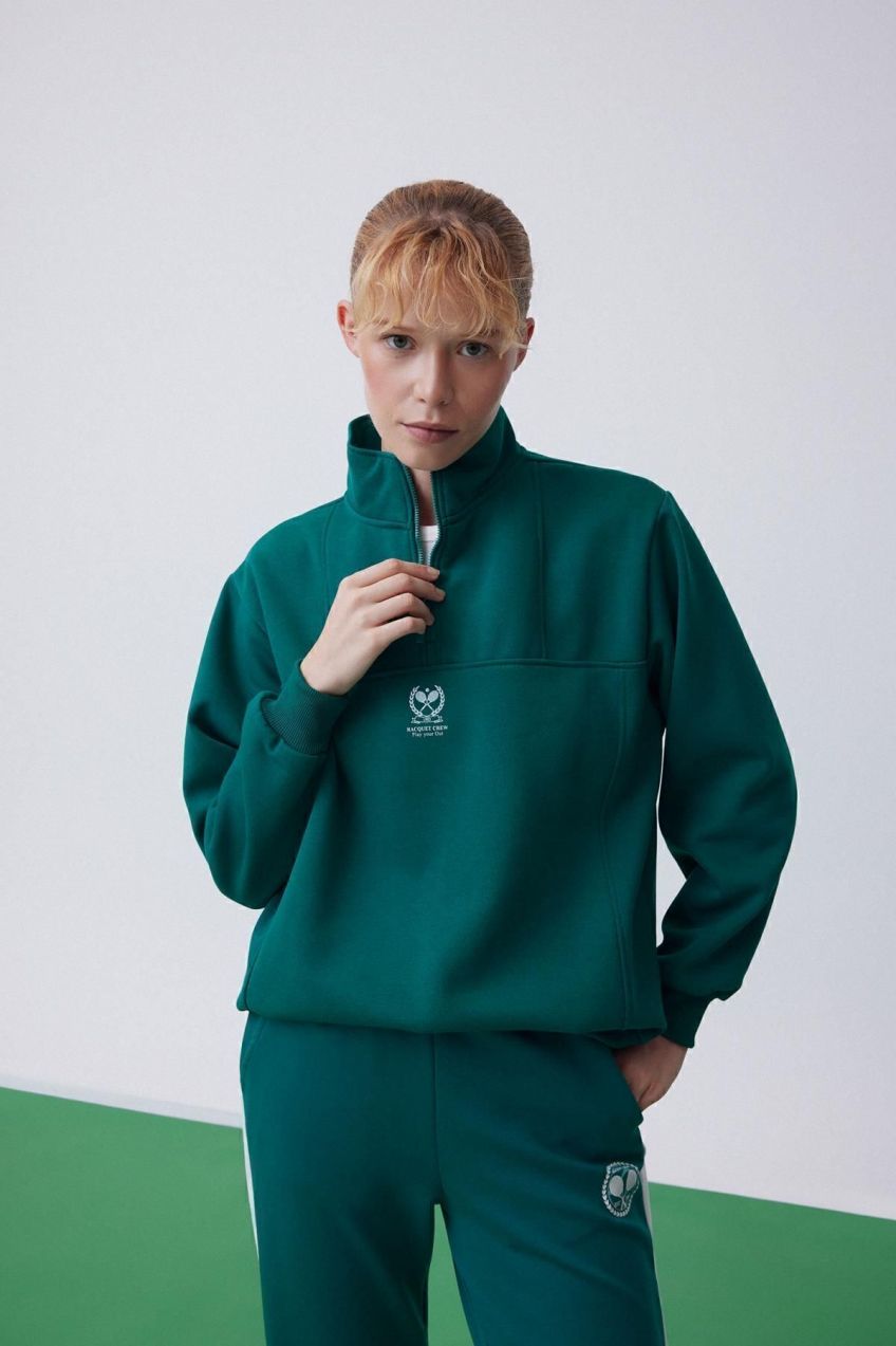 DEFACTO Fit Oversize Fit High Neck Thick Sports Sweatshirt A9621ax23au
