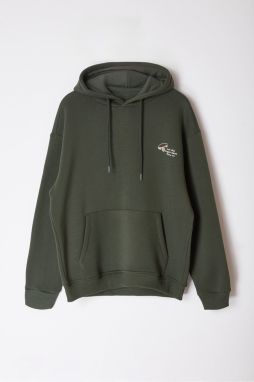 Trendyol Oversize/Wide Cut Embroidered Sweatshirt with Fleece Inside