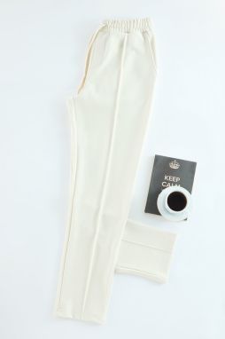 Trendyol Ecru Regular Cut Textured Stitch Detailed Sweatpants