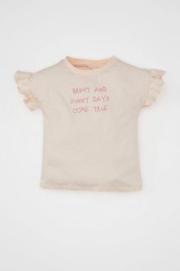 DEFACTO Baby Girl Printed Short Sleeve T-Shirt