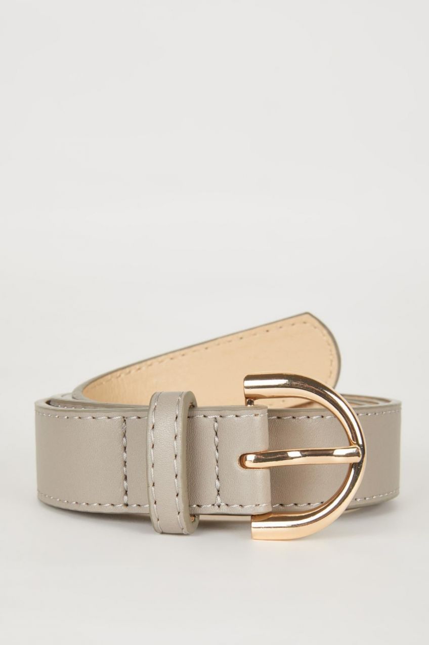 DEFACTO Women's Faux Leather Classic Belt