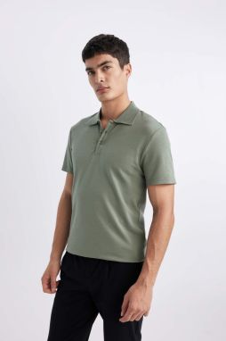 DEFACTO Slim Fit Polo Neck Basic Short Sleeve T-Shirt