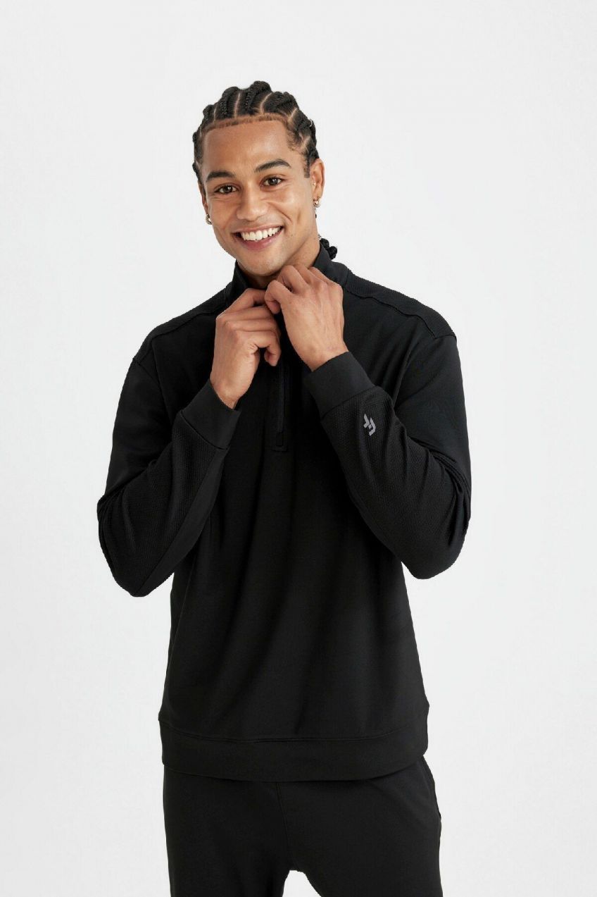 DeFactoFit Standard Fit Stand Collar Sports Sweatshirt