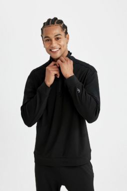 DeFactoFit Standard Fit Stand Collar Sports Sweatshirt