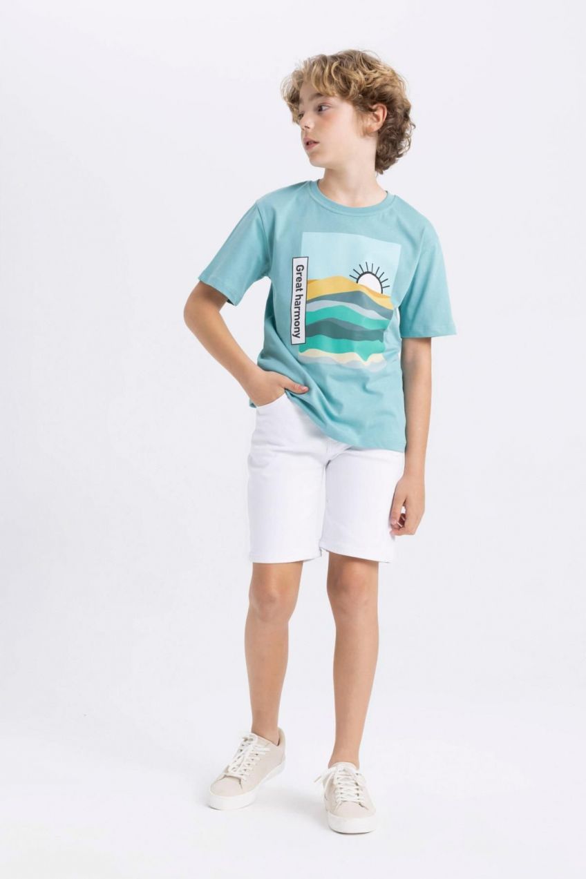 DEFACTO Boy's White Jean Shorts