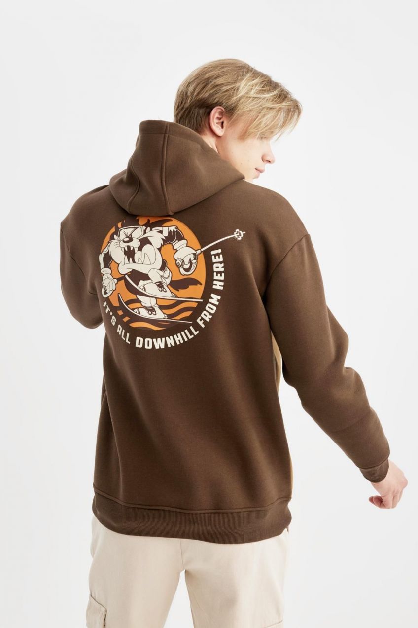 DEFACTO Looney Tunes Boxy Fit Hooded Sweatshirt