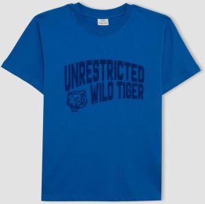 DEFACTO Boy's Crew Neck Printed Short Sleeve T-Shirt