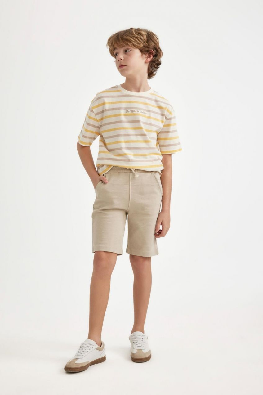 DEFACTO Boy's Basic Bermuda Shorts