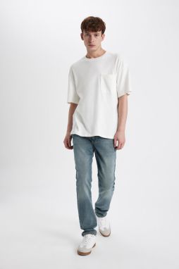 DEFACTO Pedro Slim Fit Slim Fit Normal Waist Narrow Leg Jean Trousers