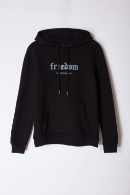 Trendyol Black Regular/Normal Cut Puffy Text Printed Sweatshirt