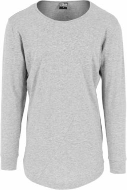 Extended T-shirt with long sleeves grey