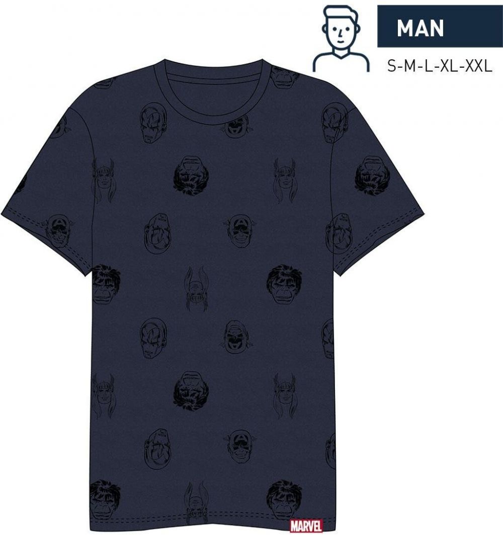SHORT SHIRT SINGLE JERSEY POINT MARVEL