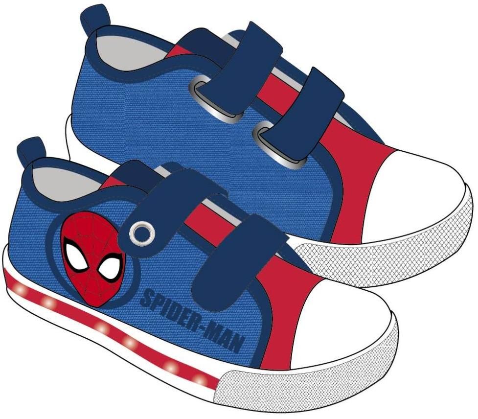 SNEAKERS PVC SOLE WITH LIGHTS COTTON SPIDERMAN