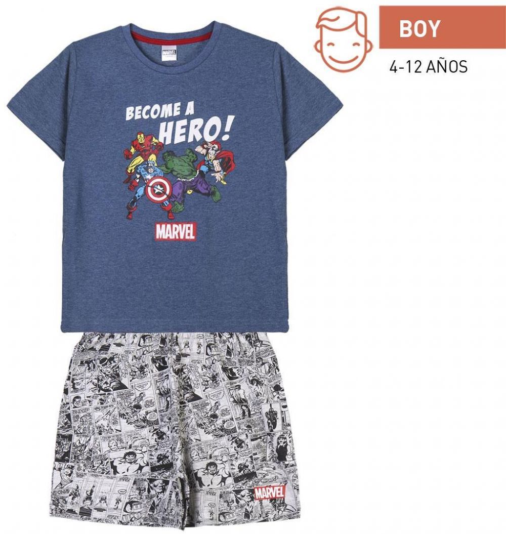 SHORT PYJAMAS SINGLE JERSEY POINT MARVEL
