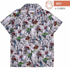 SHORT SHIRT POPELIN MARVEL