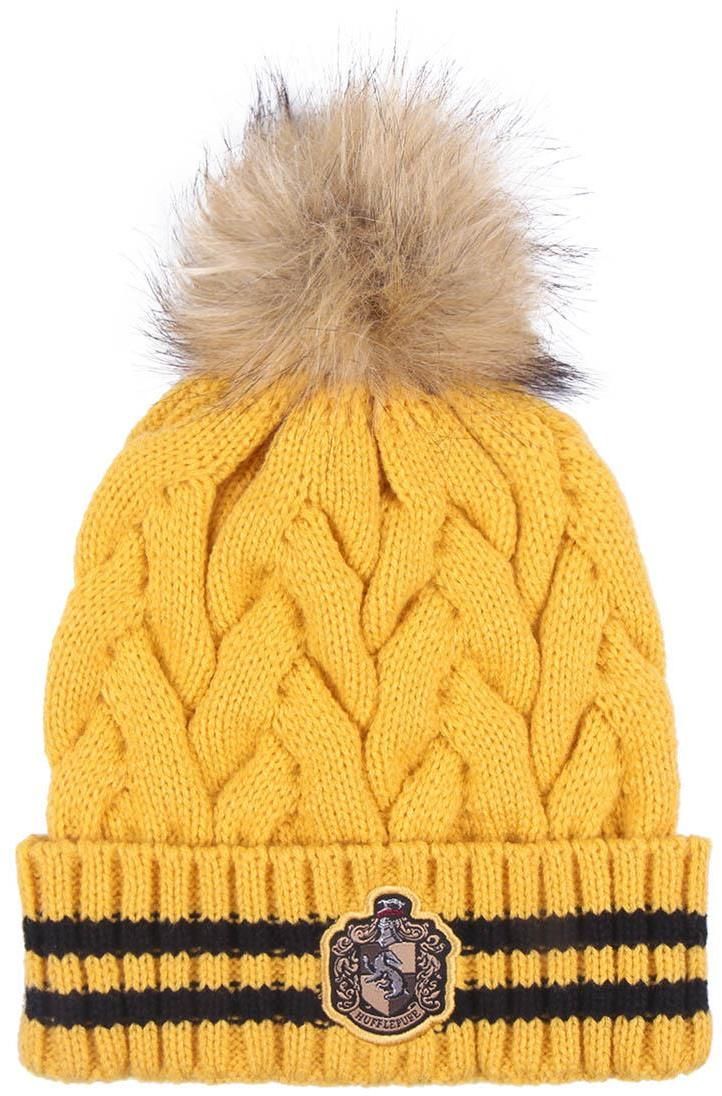 HAT TRICOT POM POM HARRY POTTER HUFFLEPUFF