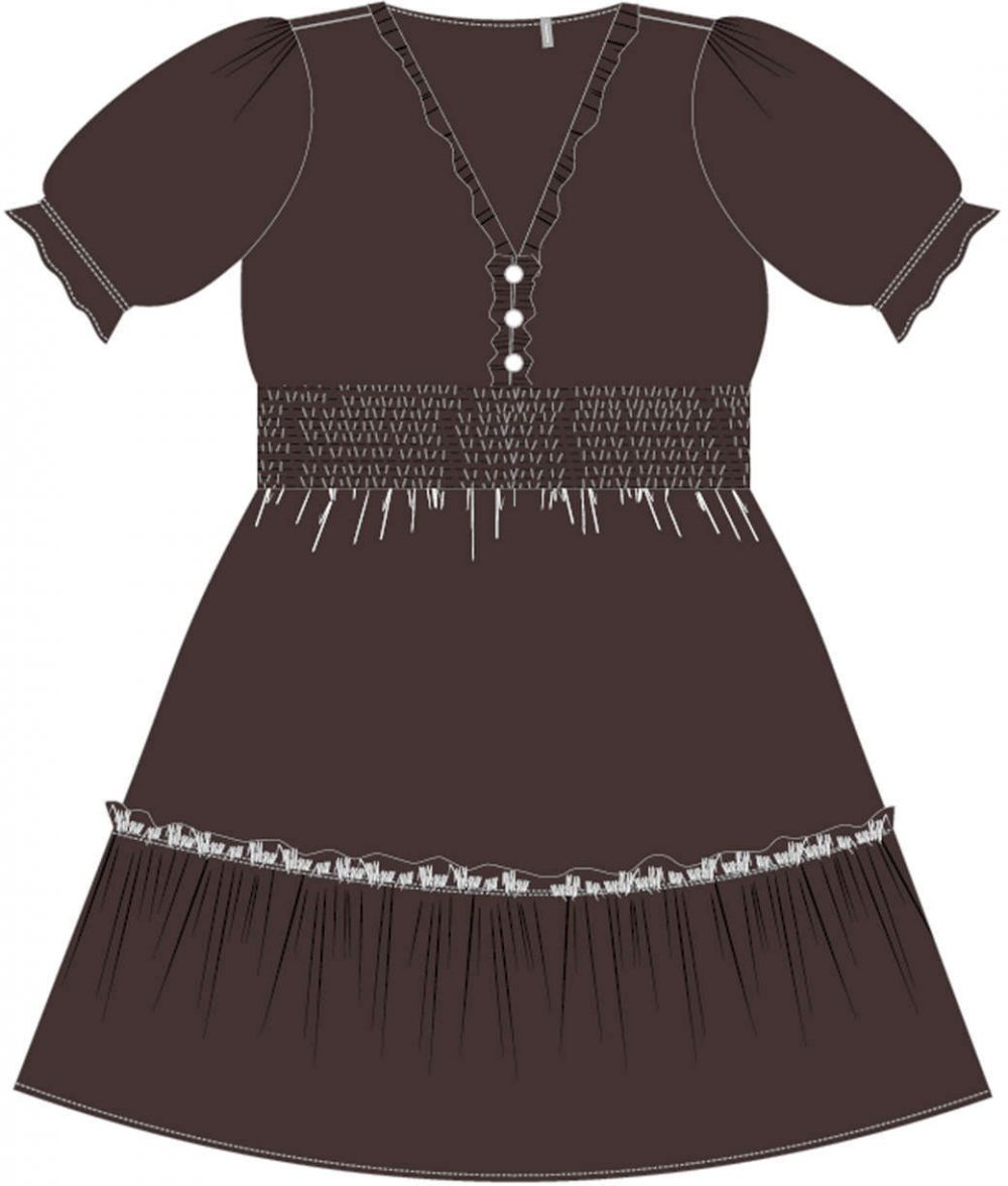 WOMEN'S DRESS L-SU-4023 D.OAK