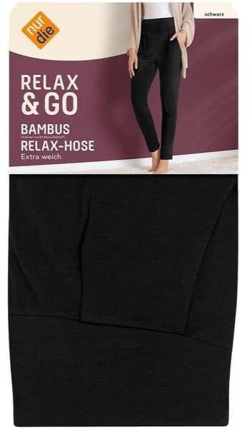 NUR DIE BAMBUS RELAX PANTS - Dámske bambusové nohavice - čierna