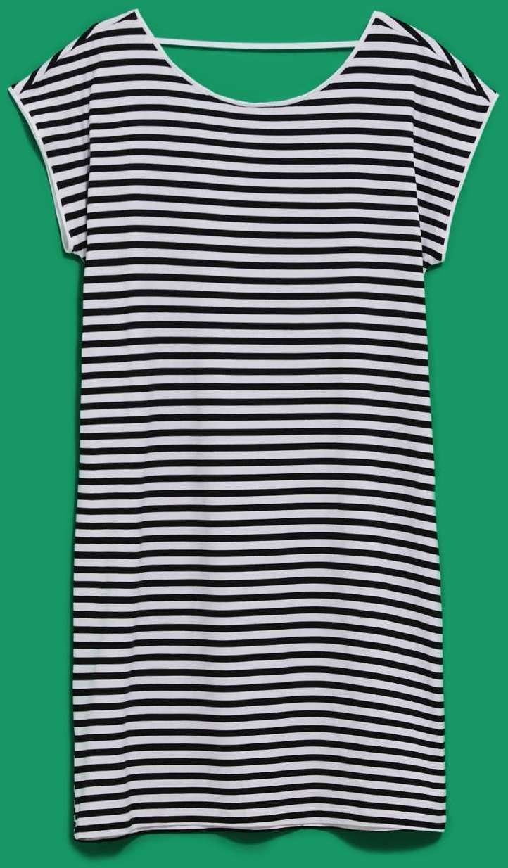 WOMEN'S DRESS L-SU-4055 BÍLO_ČERNÉ