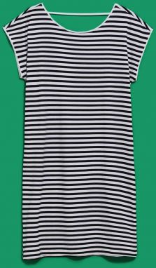 WOMEN'S DRESS L-SU-4055 BÍLO_ČERNÉ