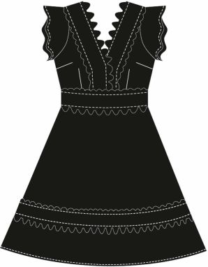 WOMEN'S DRESS L-SU-4045 BLACK