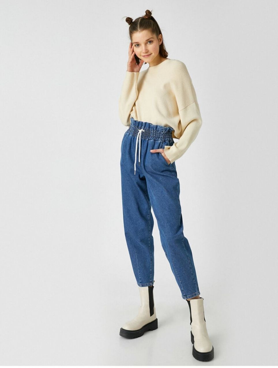 Koton Medium Indigo Women's Jeans, 1 cm 47068 cm.
