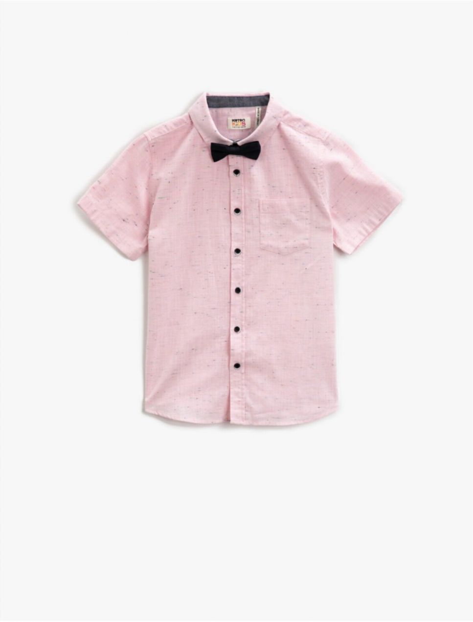 Koton Short Sleeve Shirt Classic Collar Cotton Bow Tie