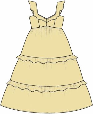 LADY'S DRESS L-SU-4065 VANILLA