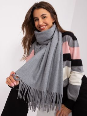 Dark gray monochrome women's scarf