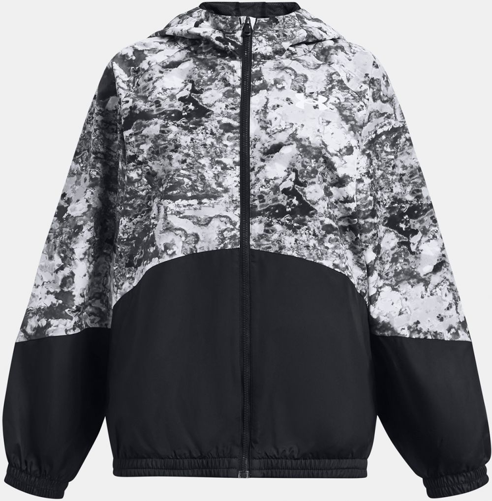 Čierna športová bunda Under Armour Woven FZ Jacket