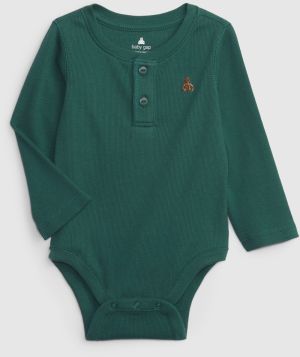 Zelené chlapčenské body s gombíkmi GAP